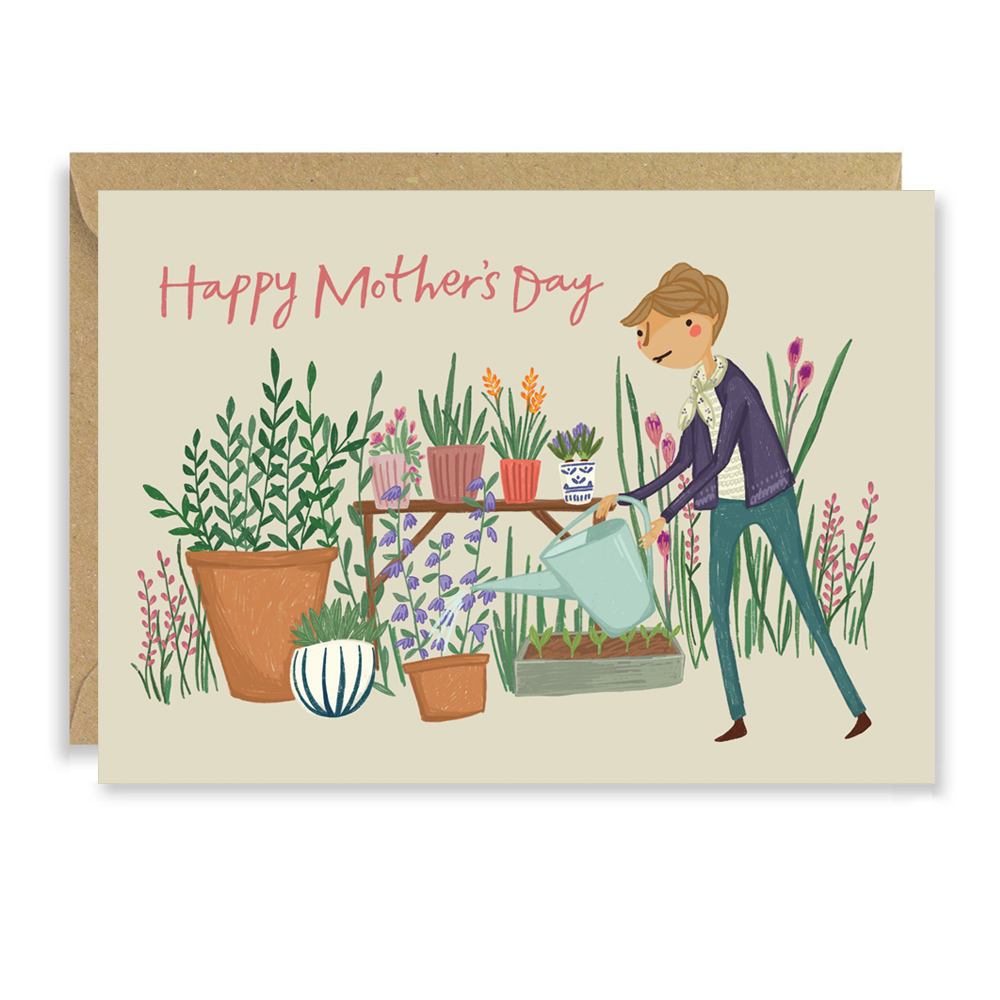Garden Watering Mother's Day Card by penny black