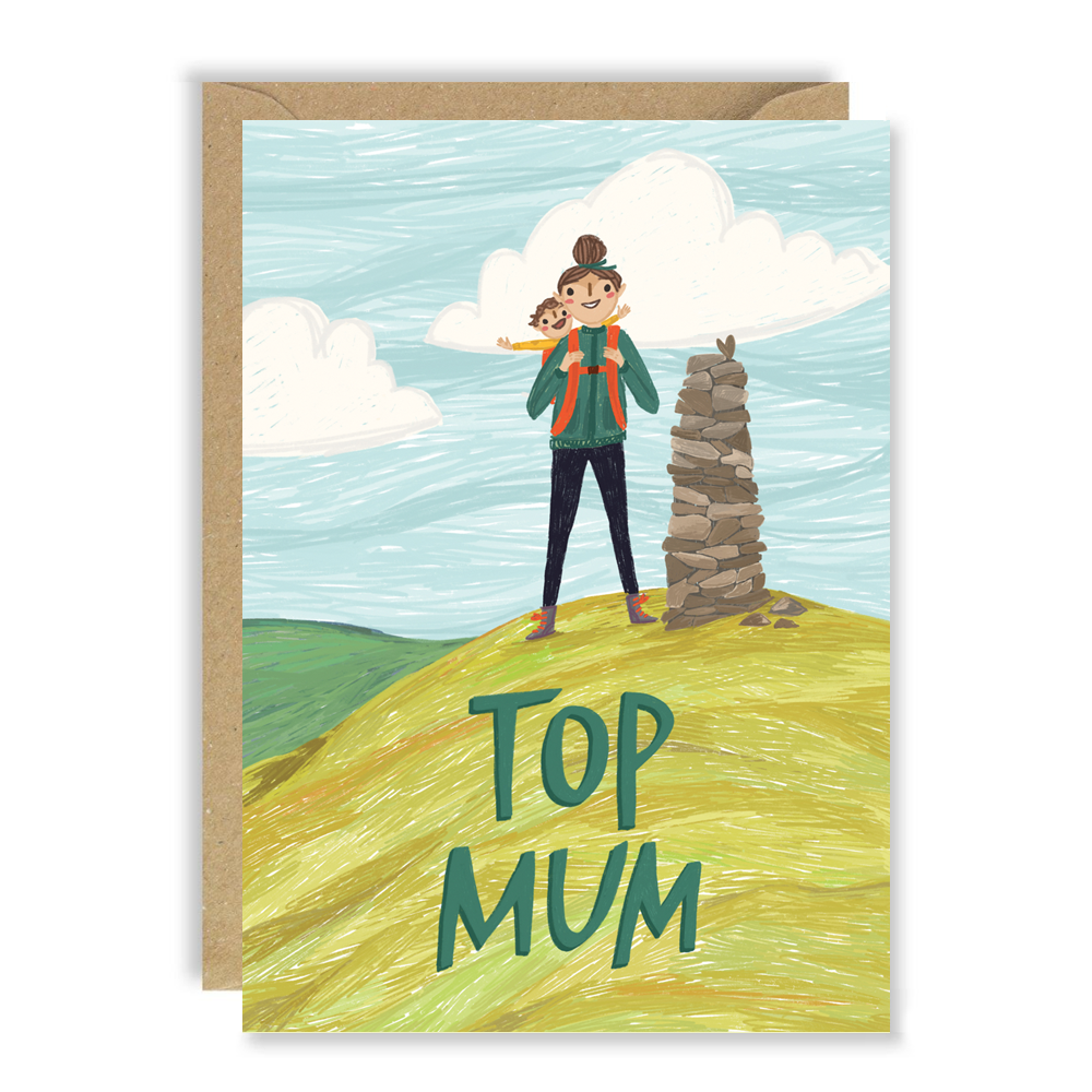 Top Mum Hill Walking Mother's Day Card by penny black
