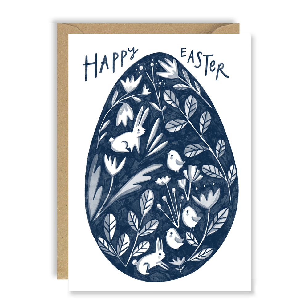 Delft Easter Egg Card by joy nevada at penny black