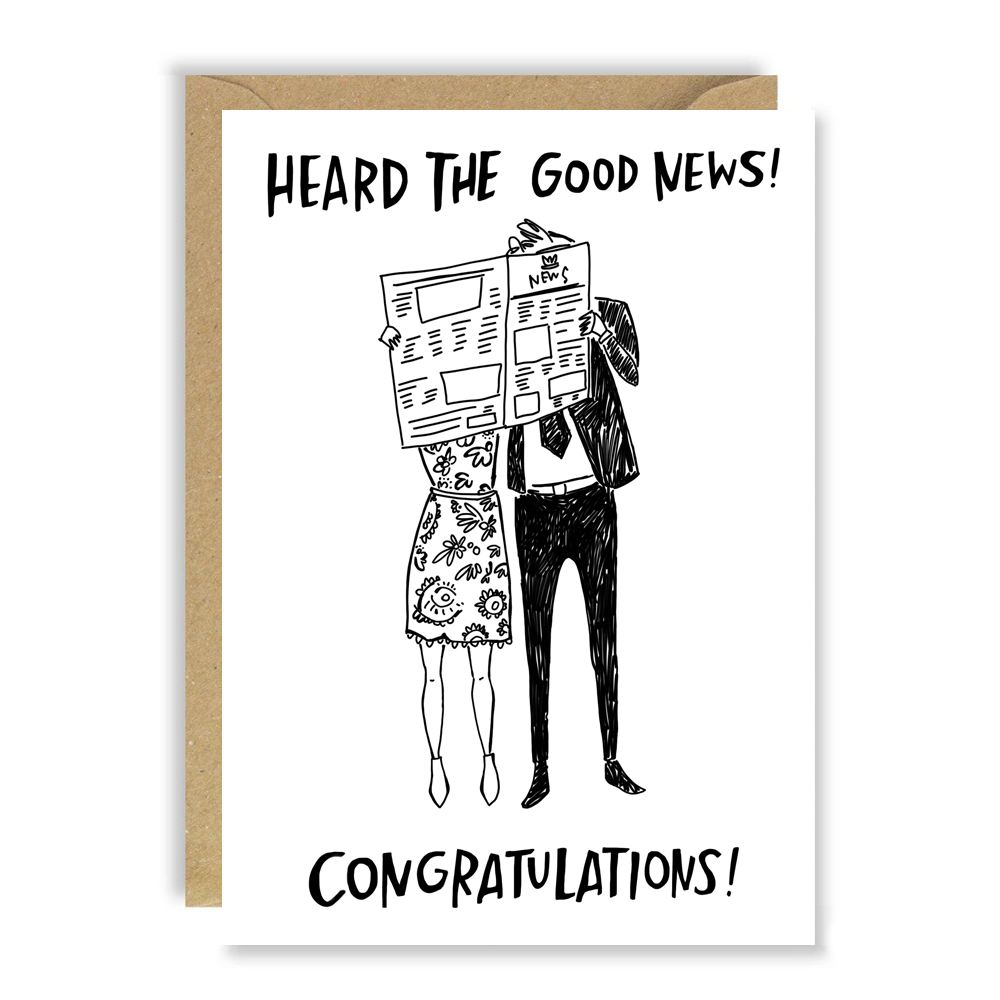 Heard the Good News Engagement Card by penny black