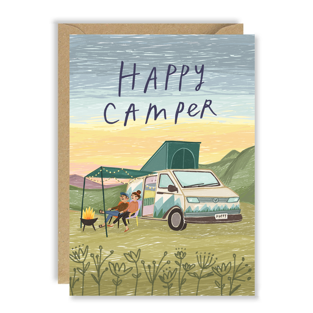 Happy Camper Van Life Card by penny black