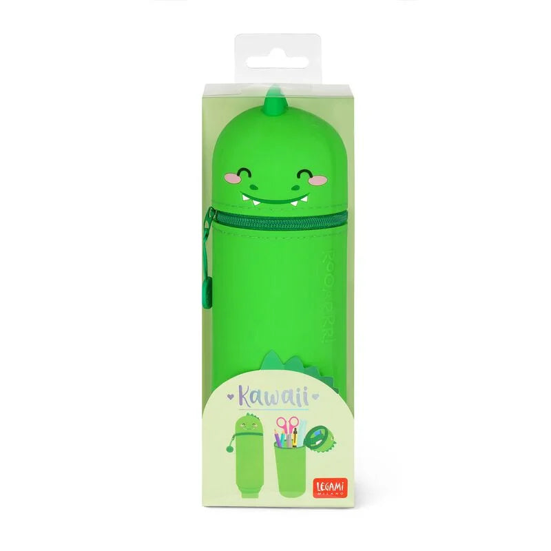 Kawaii Dinosaur 2-in-1 Pencil Case and Pen Holder By Penny Black