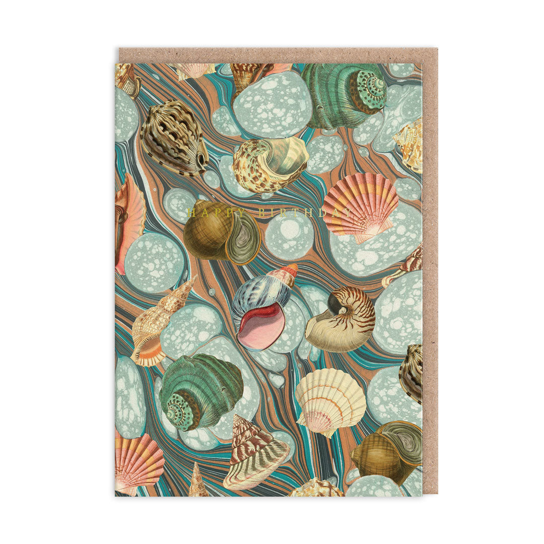 Marble Shell Collection Birthday Card By Penny Black