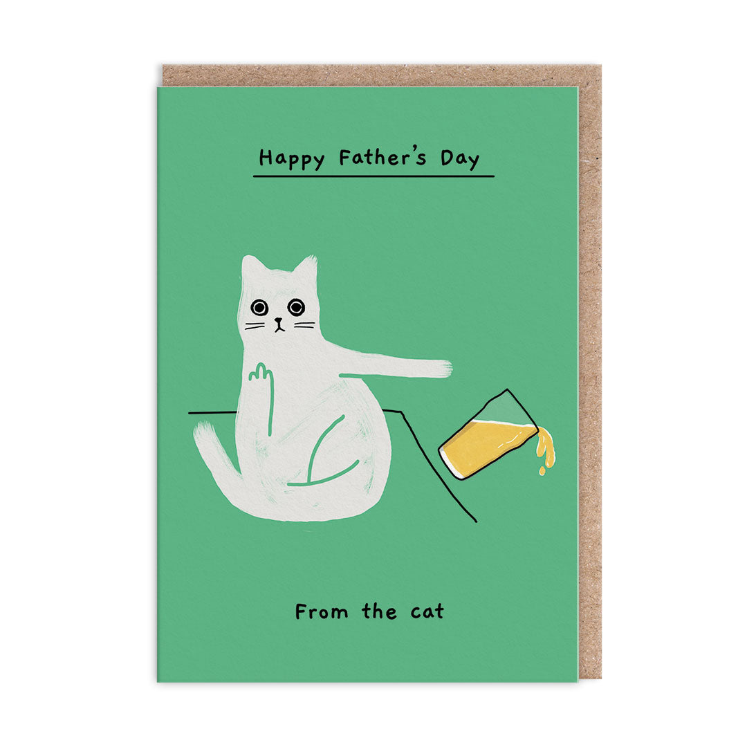 Happy Father's Day From The Cat Pint Glass Card By Penny Black