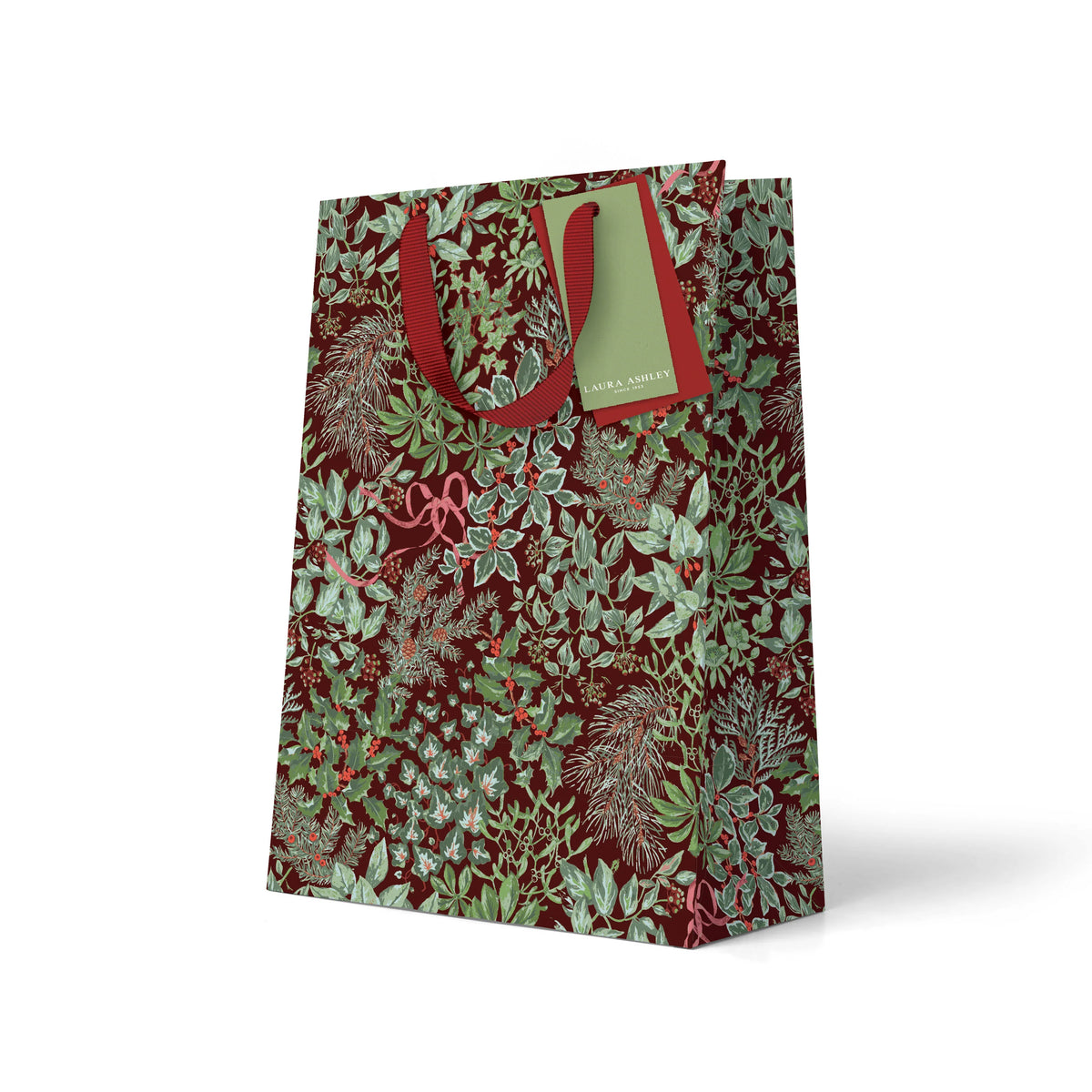 Laura Ashley Holly & Bows Large Christmas Gift Bag By Penny Black