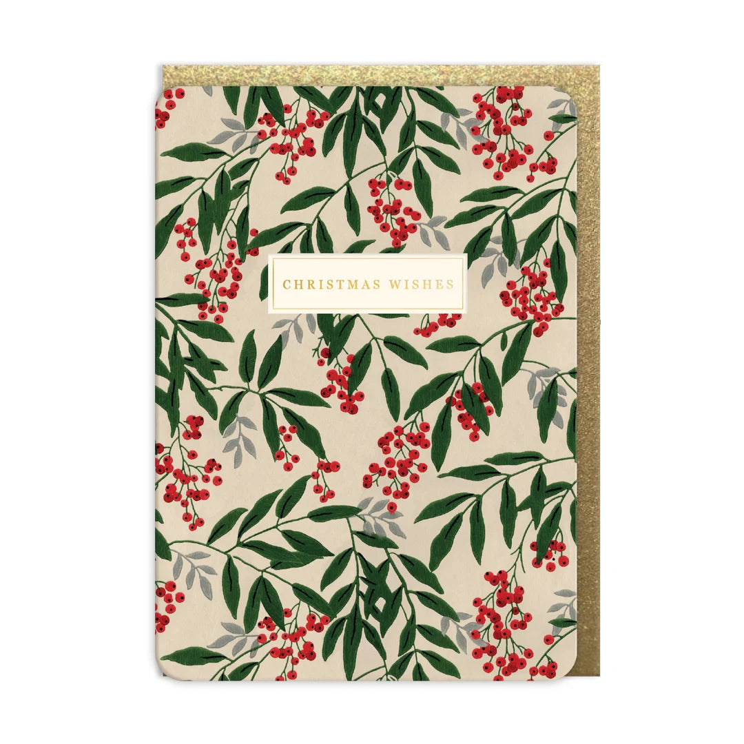 Laura Ashley Greendale Christmas Wishes Card By Penny Black