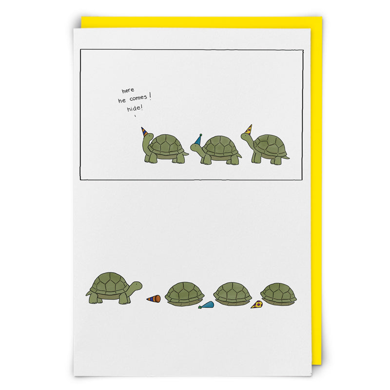 Party Hat Tortoises Funny Card from Penny Black