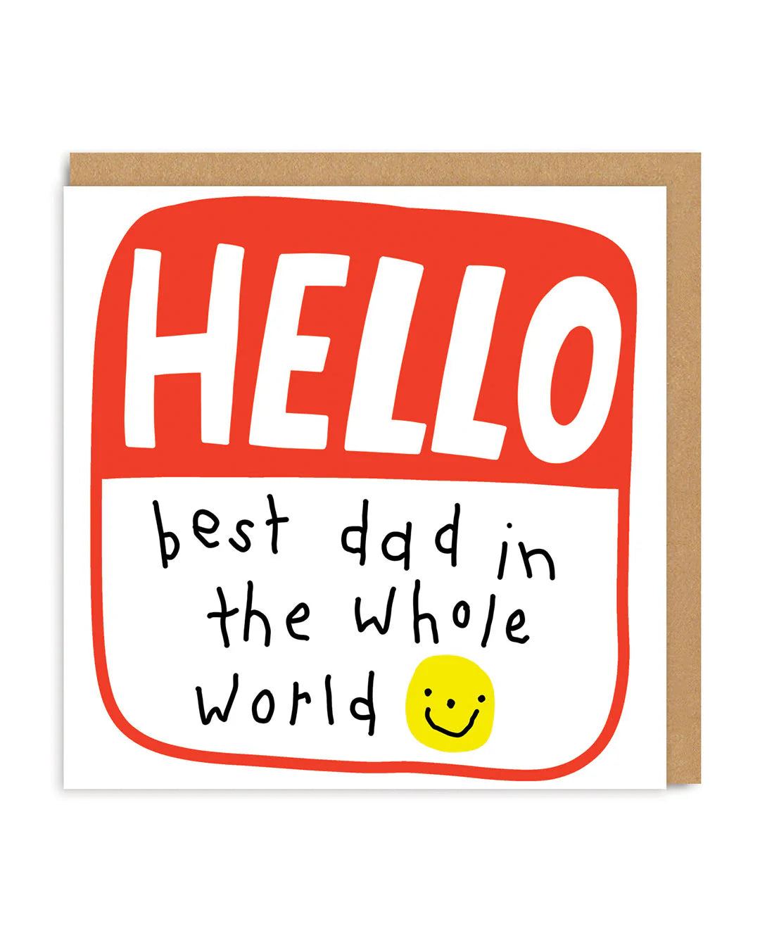 Hello Sticker Best Dad Father's Day Card by penny black