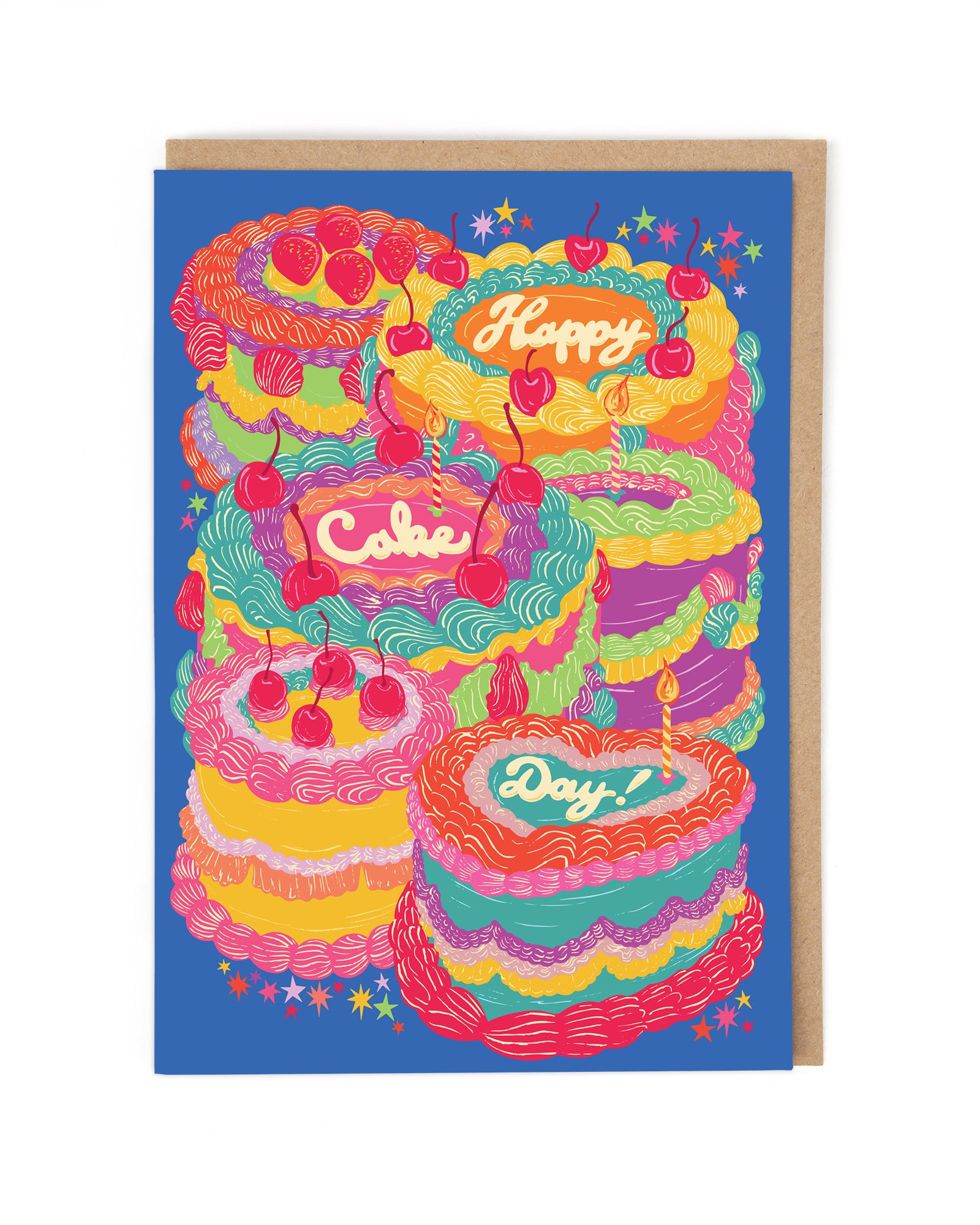 Cake Day Psychedelic Gateaux Birthday Card by penny black