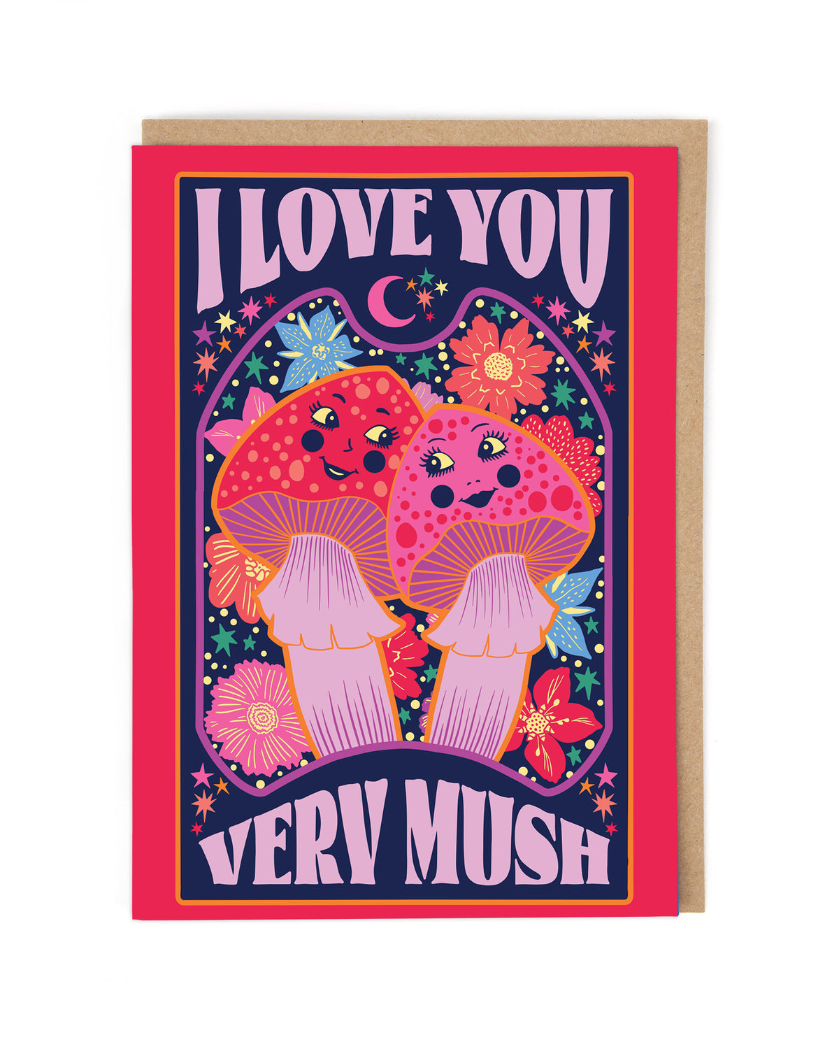 Love You Very Mush Psychedelic Card by penny black