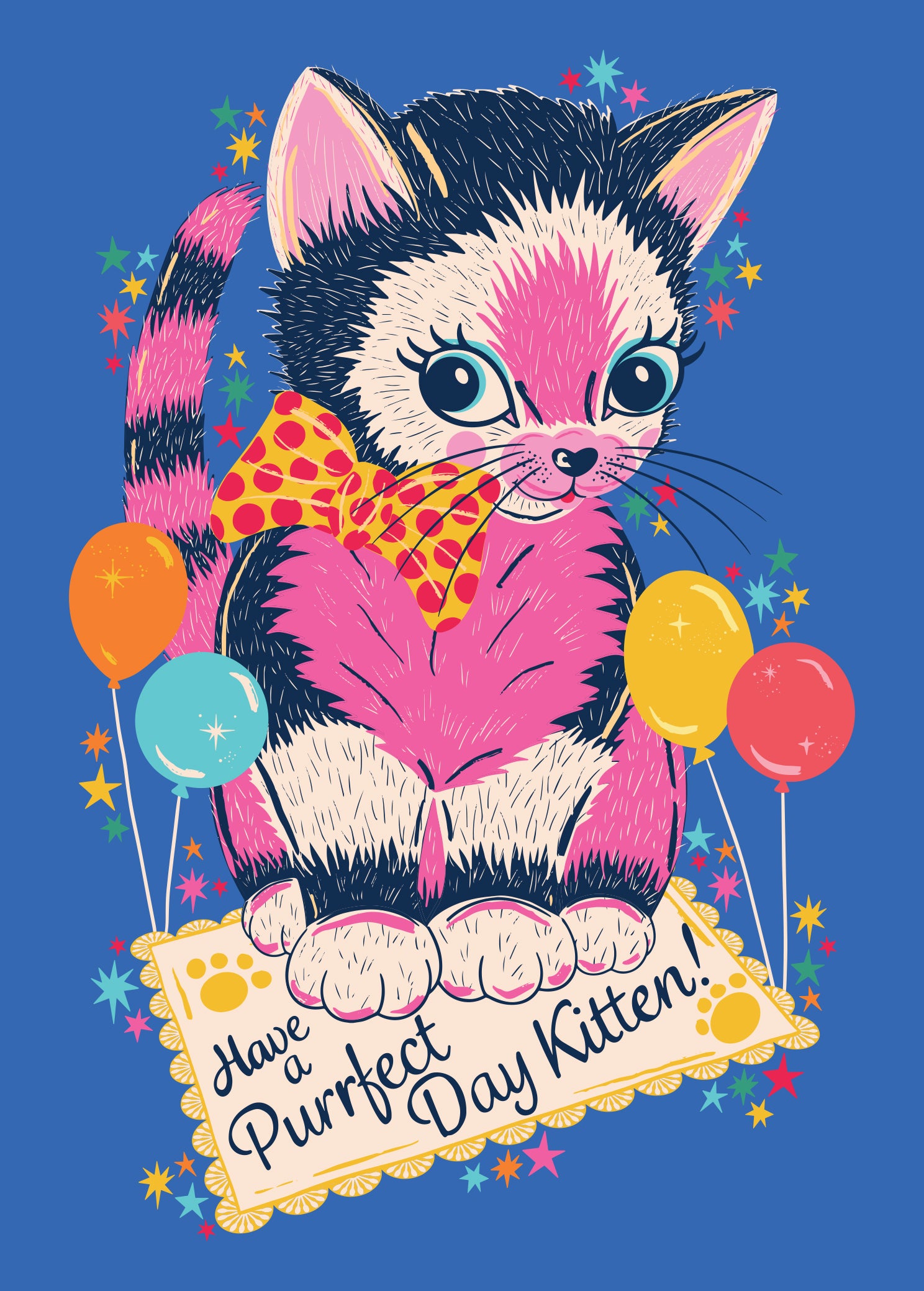 Have A Purrfect Birthday Kitten Card By Penny Black