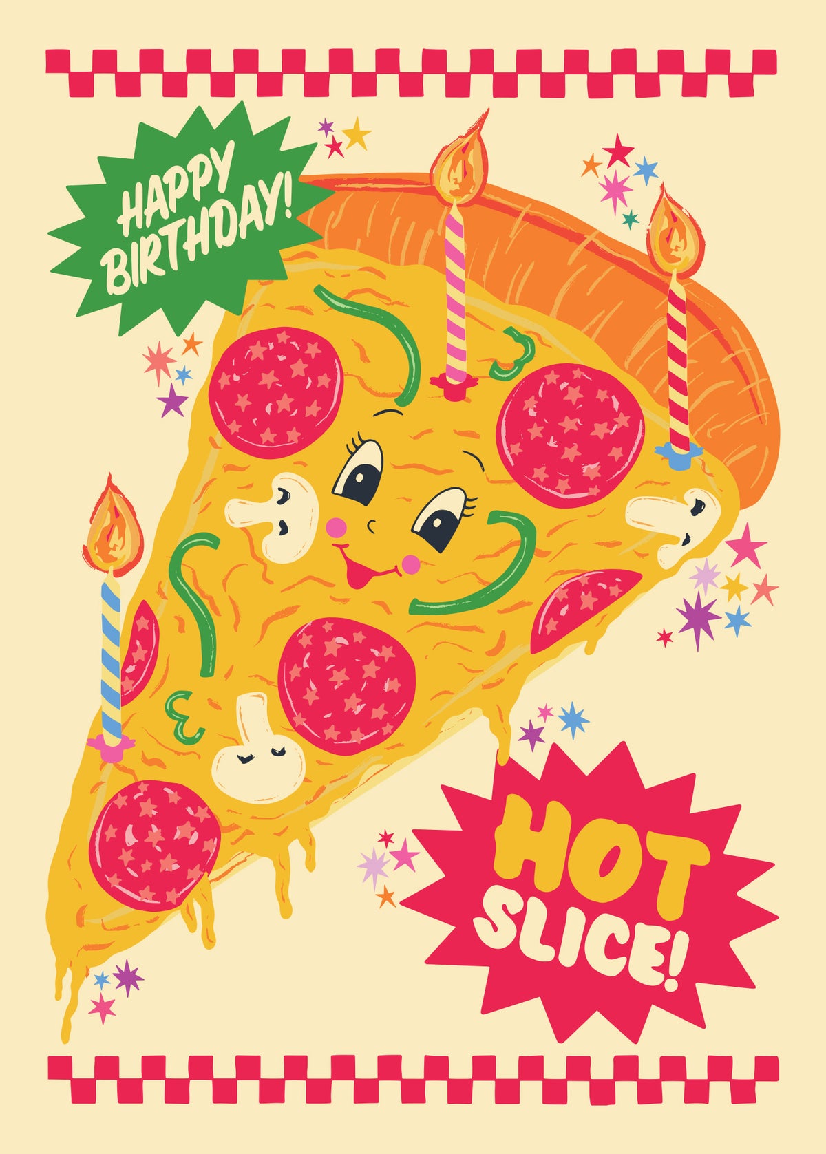 Hot Pizza Slice Birthday Card By Penny Black