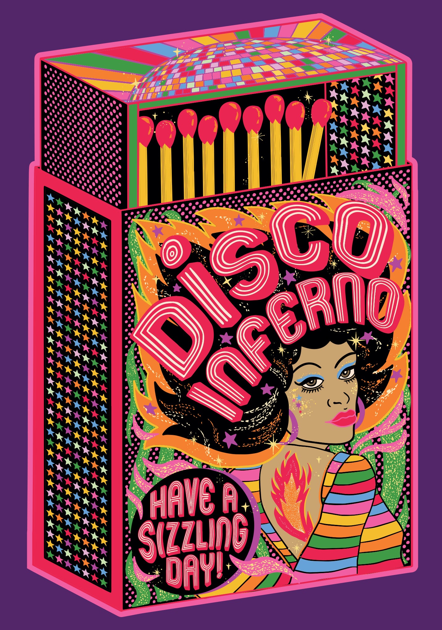 Disco Inferno Have A Sizzling Day Birthday Card By Penny Black