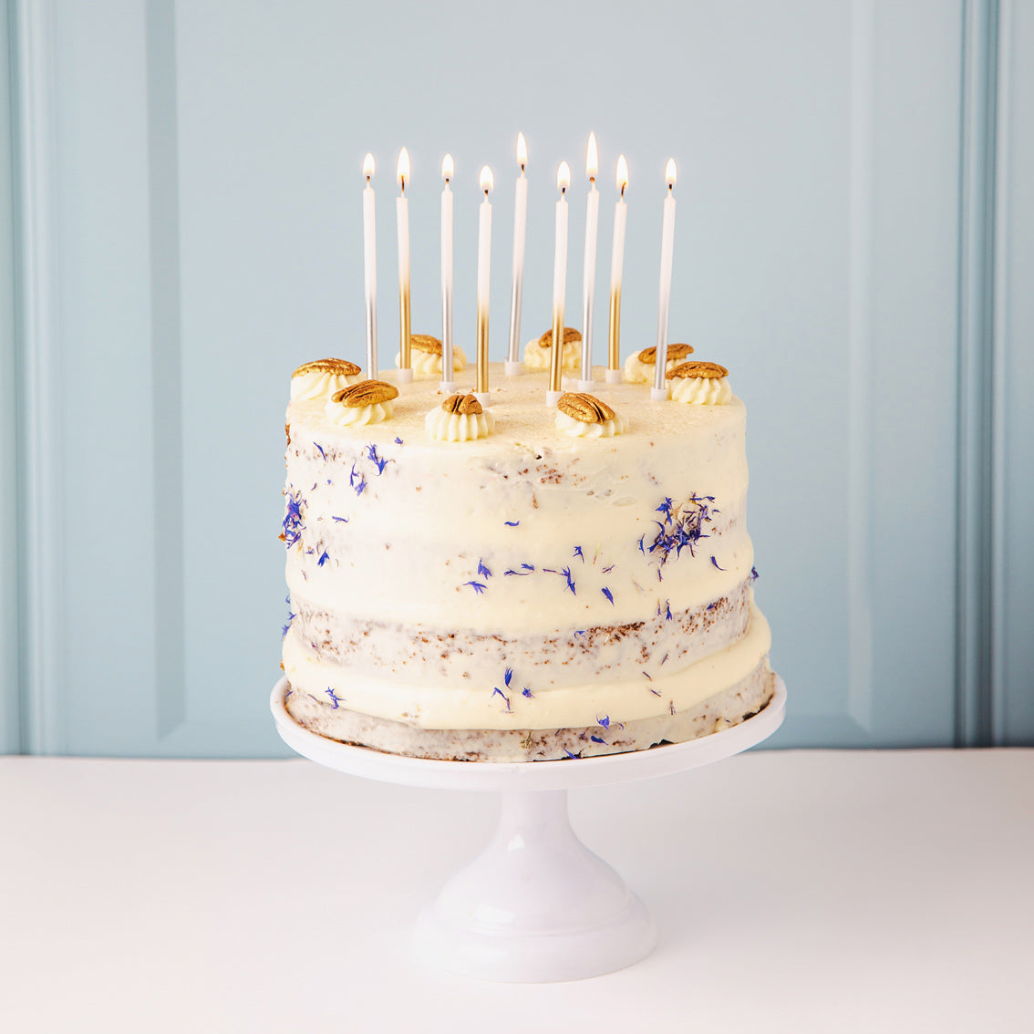 Gold Luxe Birthday Candles 16 Pk