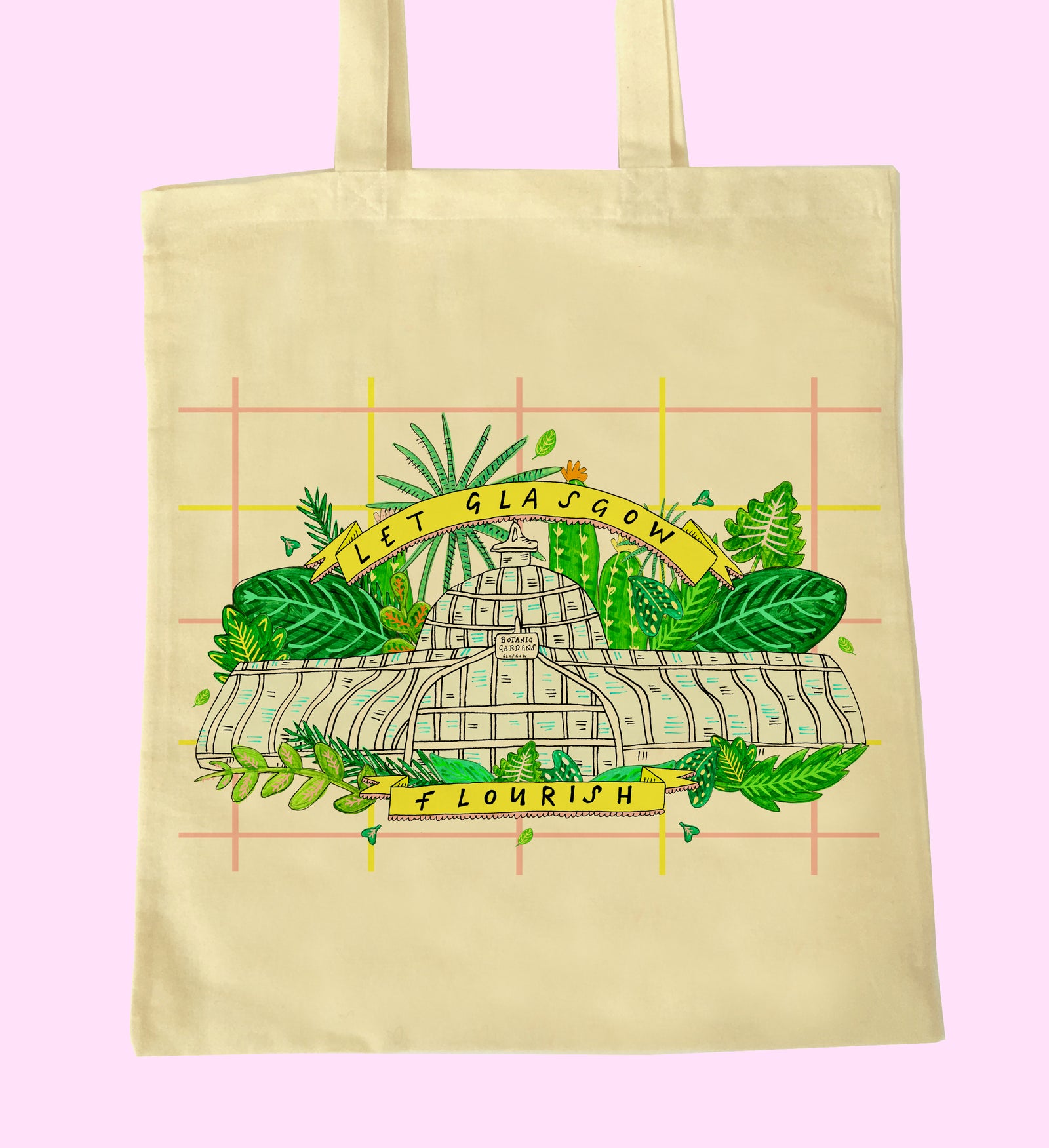 Botanic Gardens Let Glasgow Flourish Tote Bag - Penny Black