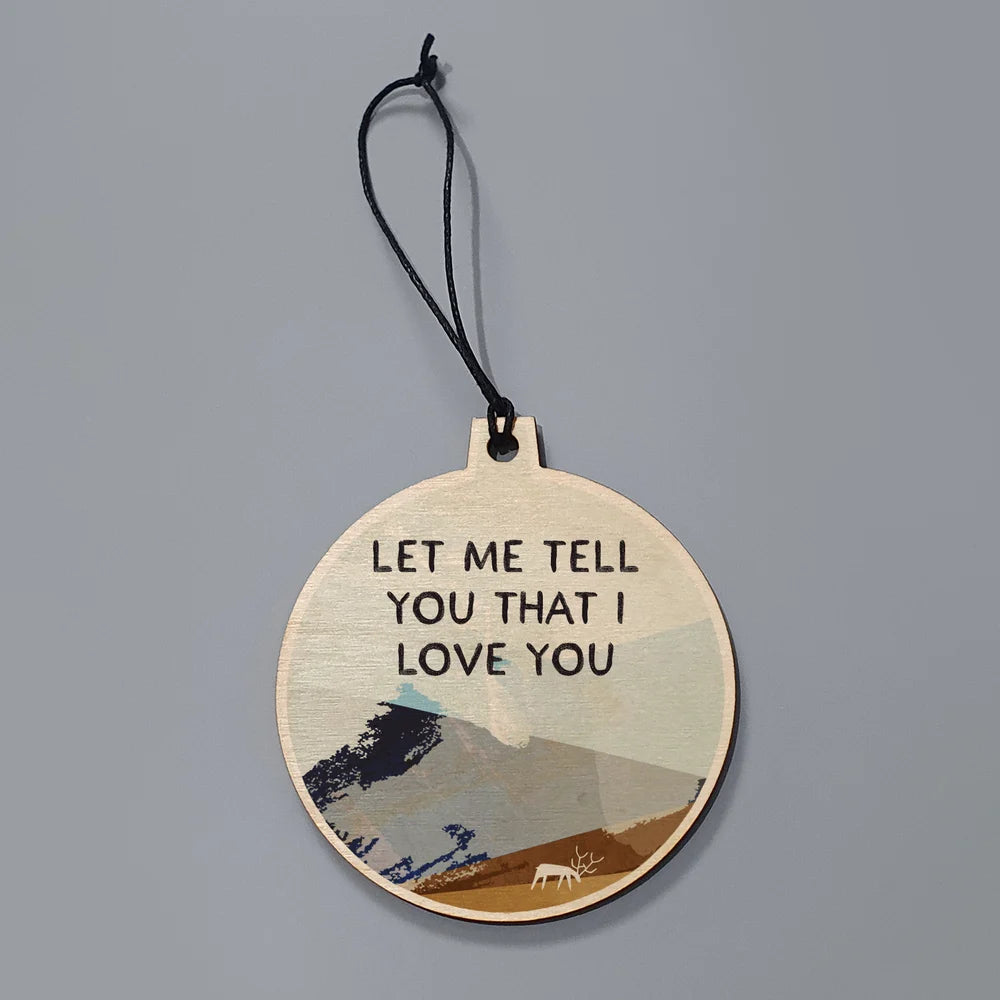 Let Me Tell You That I Love You Scottish Christmas Decoration by penny black