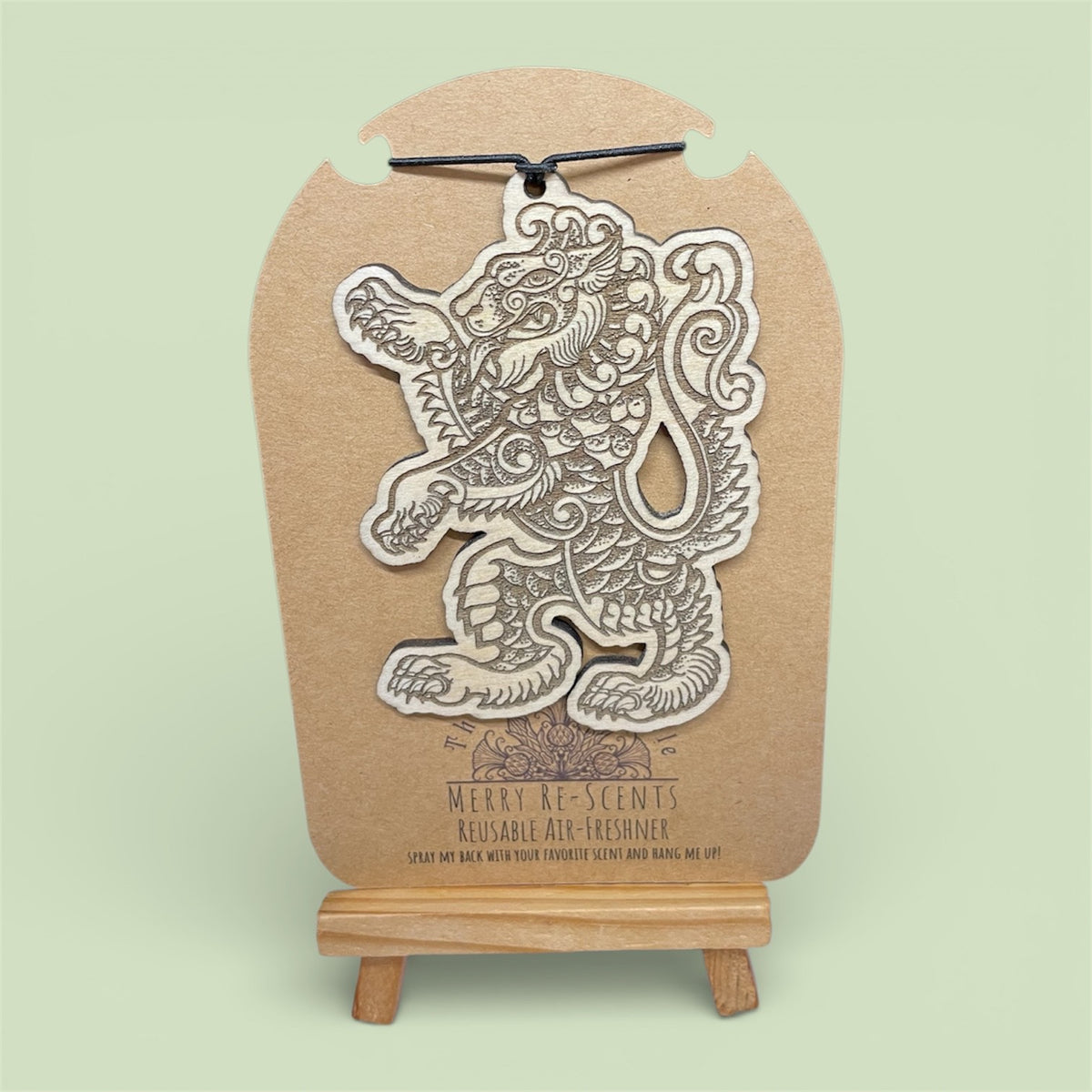 Lion Rampant Tattoo Reusable Air Freshener by penny black