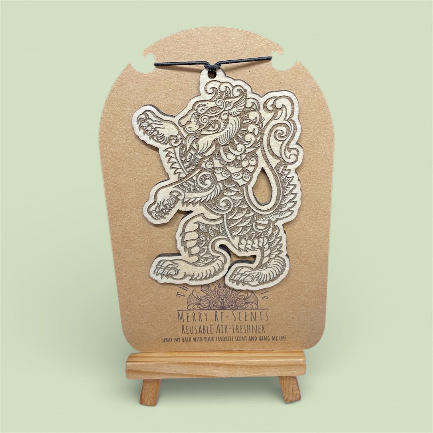 Lion Rampant Tattoo Reusable Air Freshener by penny black