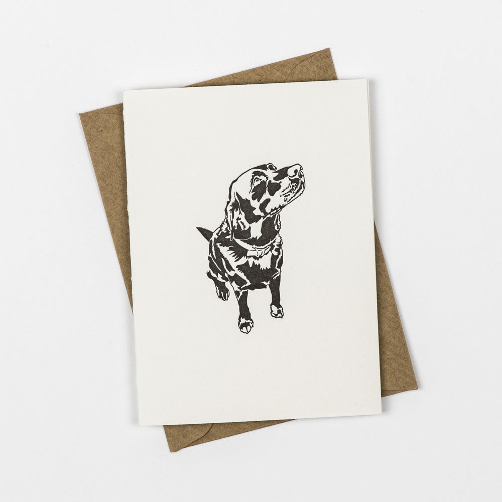 Labrador Puppy Little Letterpress Notecard