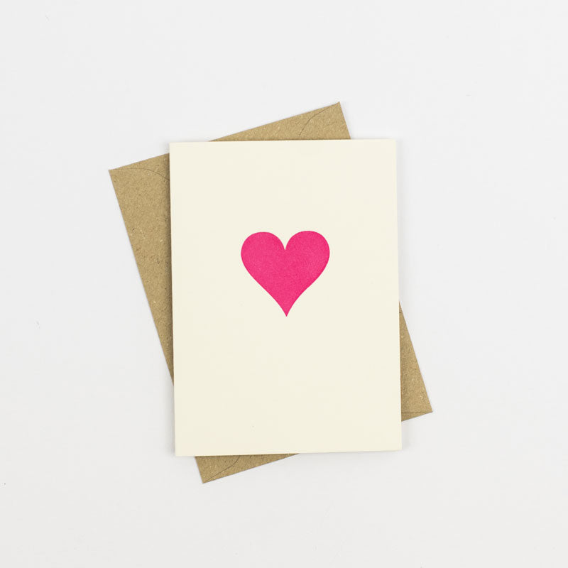 Neon Loveheart Little Letterpress 8 Notecard Boxset