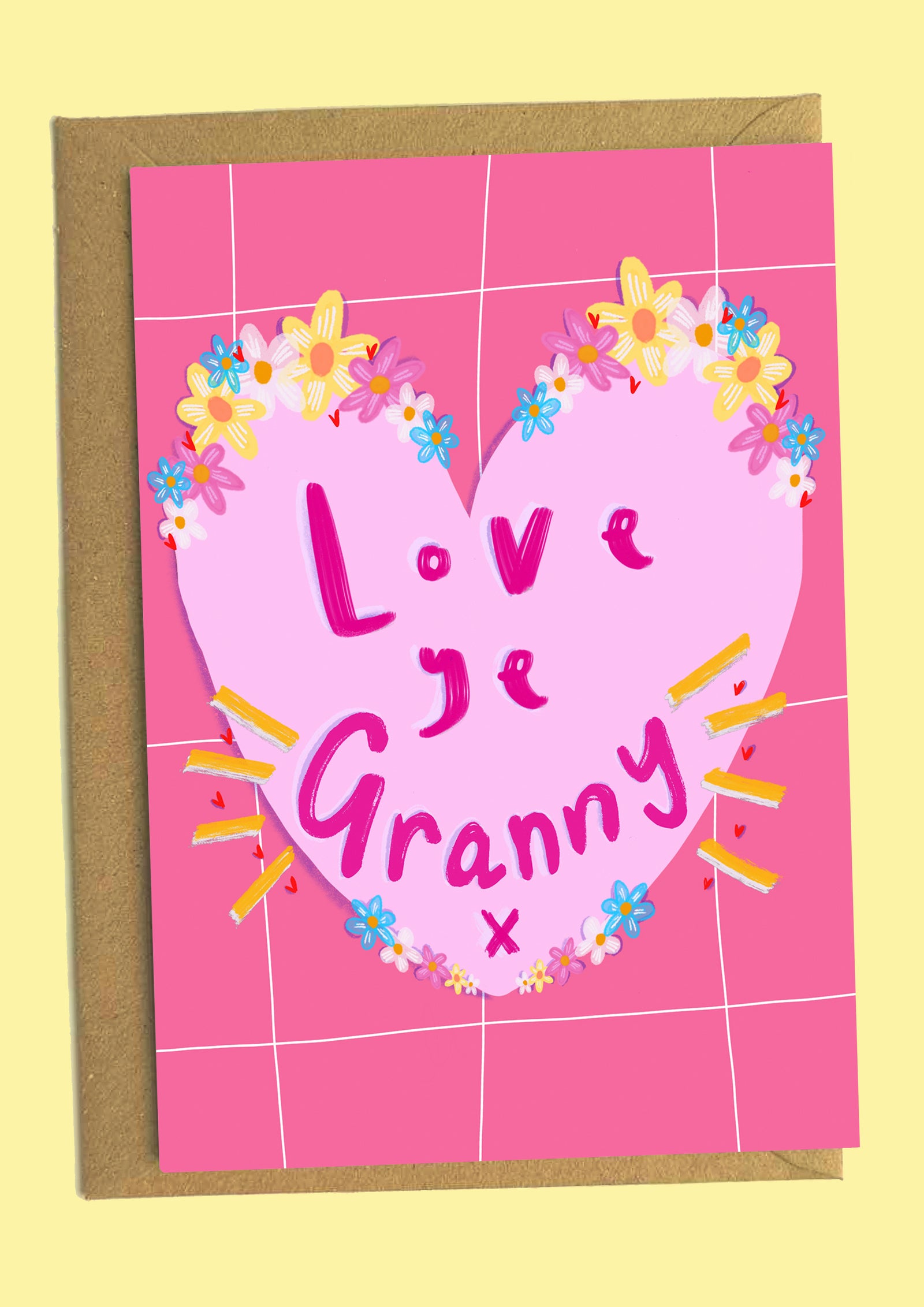 Love Ye Granny Pink Floral Heart Mother's Day Card by penny black