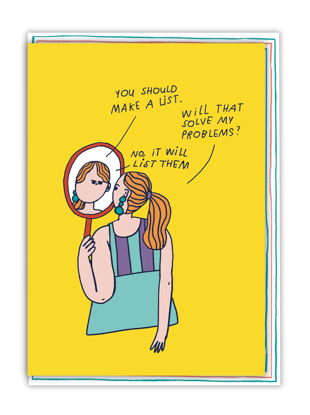 List Your Problems Funny Card By Penny Black