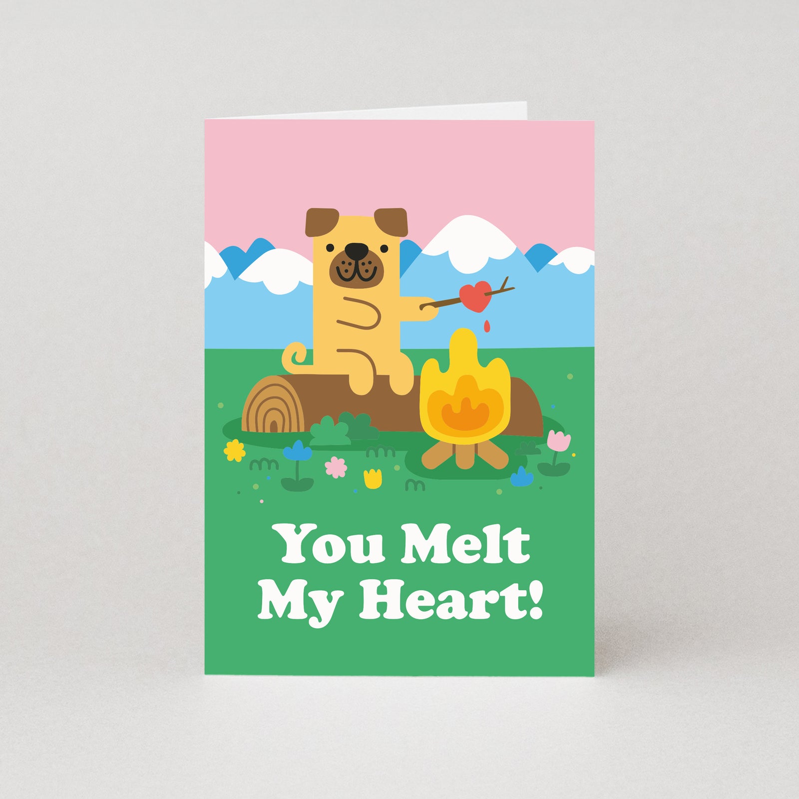 You Melt My Heart Dog Campfire Card By Penny Black