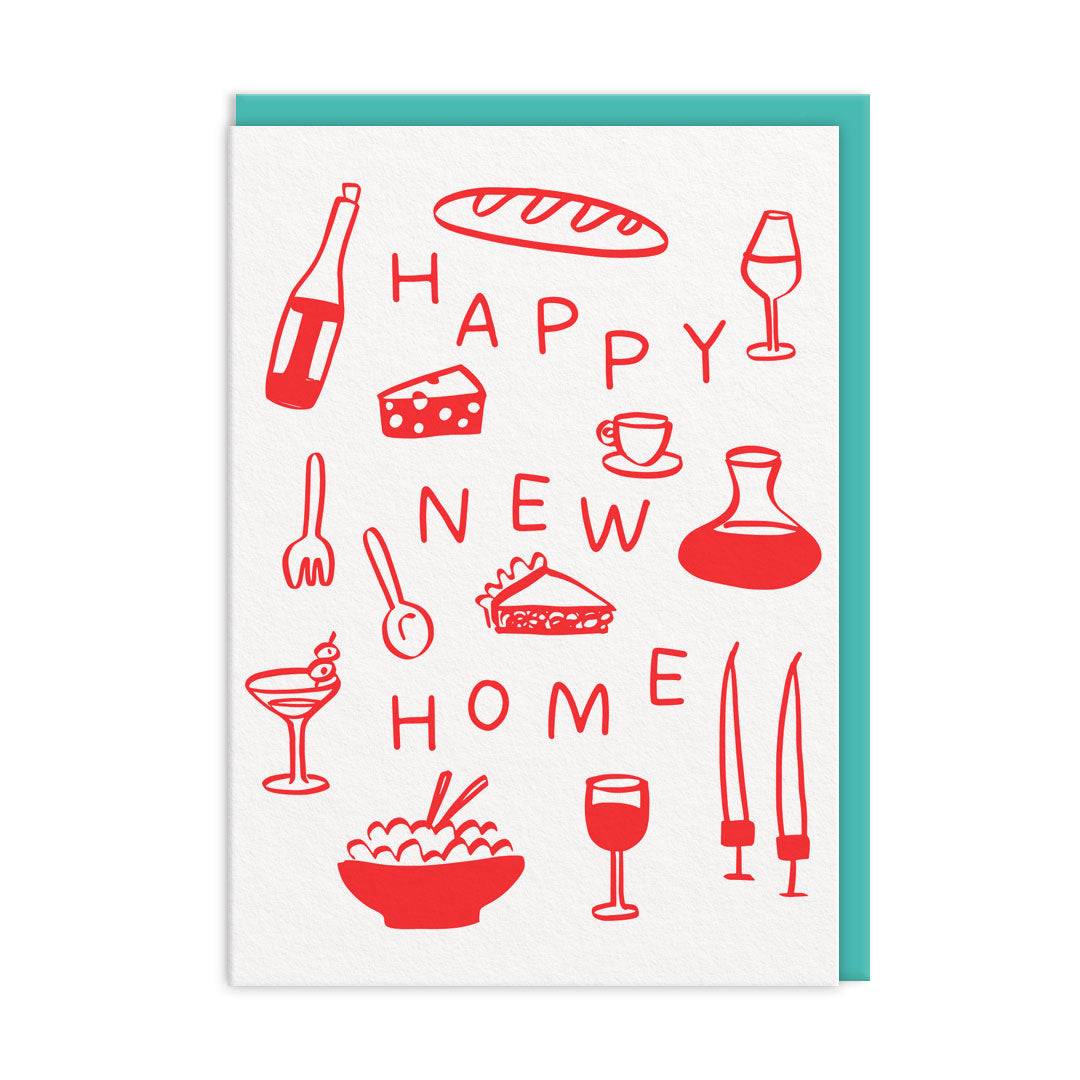 Doodle Dinner Happy New Home Card By Penny Black