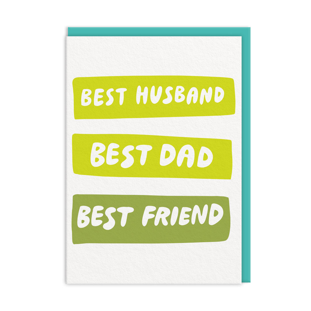 Best Husband Best Dad Best Friend Father's Day Card