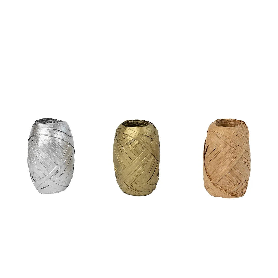 Festive Mix Metallic Colour Raffia Ribbons - 3 Pk By Penny Black