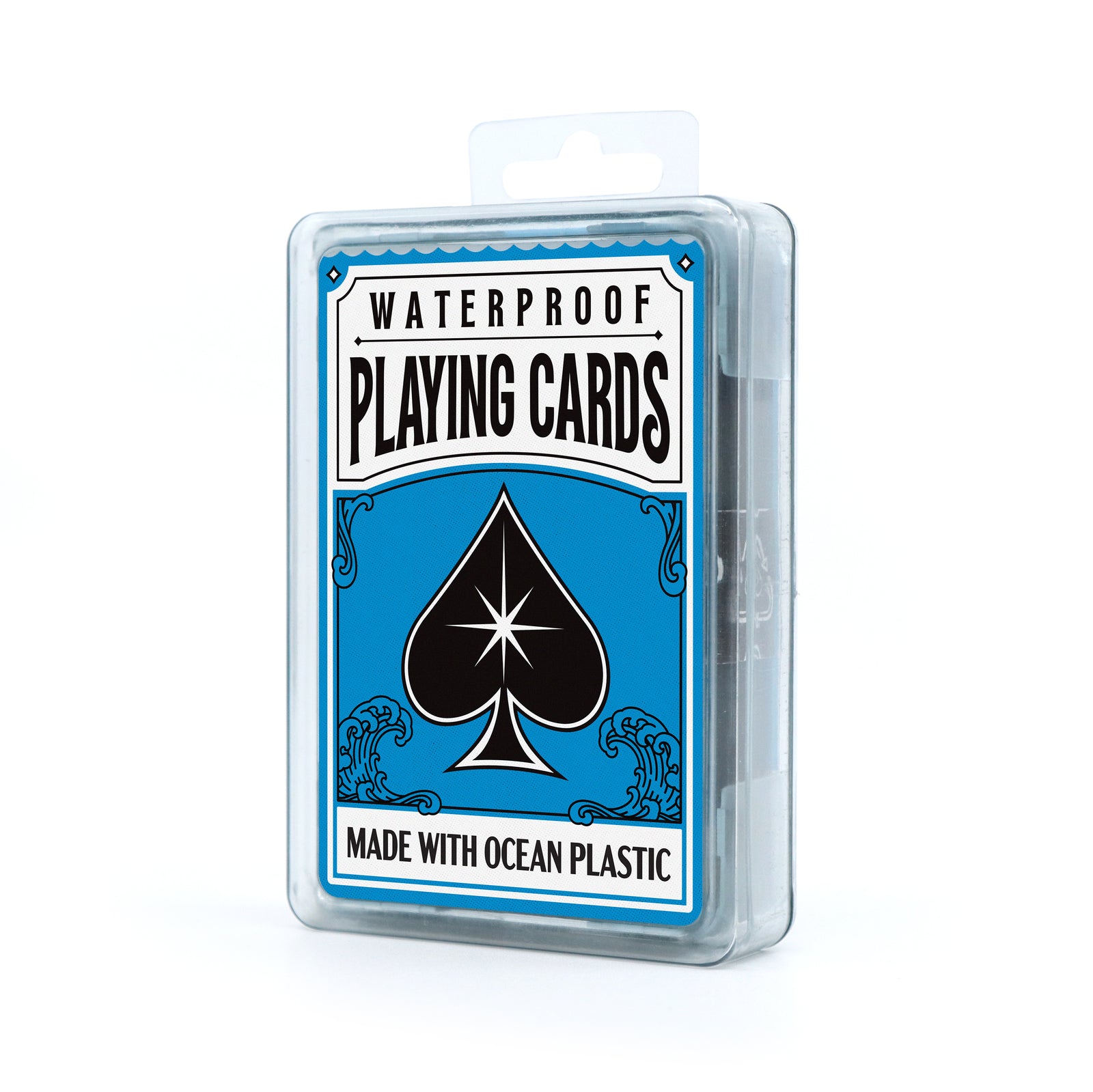 Made of Ocean Plastic Deck of Playing Cards in waterproof plastic case by penny black