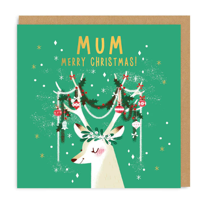 Mum Deer Decor Christmas Card by penny black