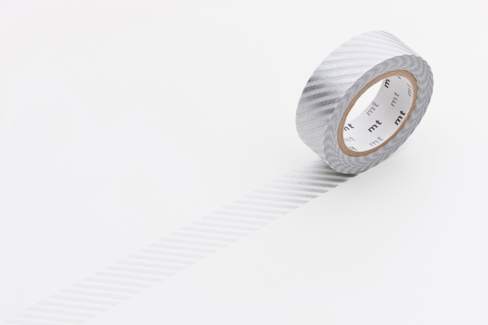 mt Washi Tape - 1P Deco Stripe Silver By Penny Black