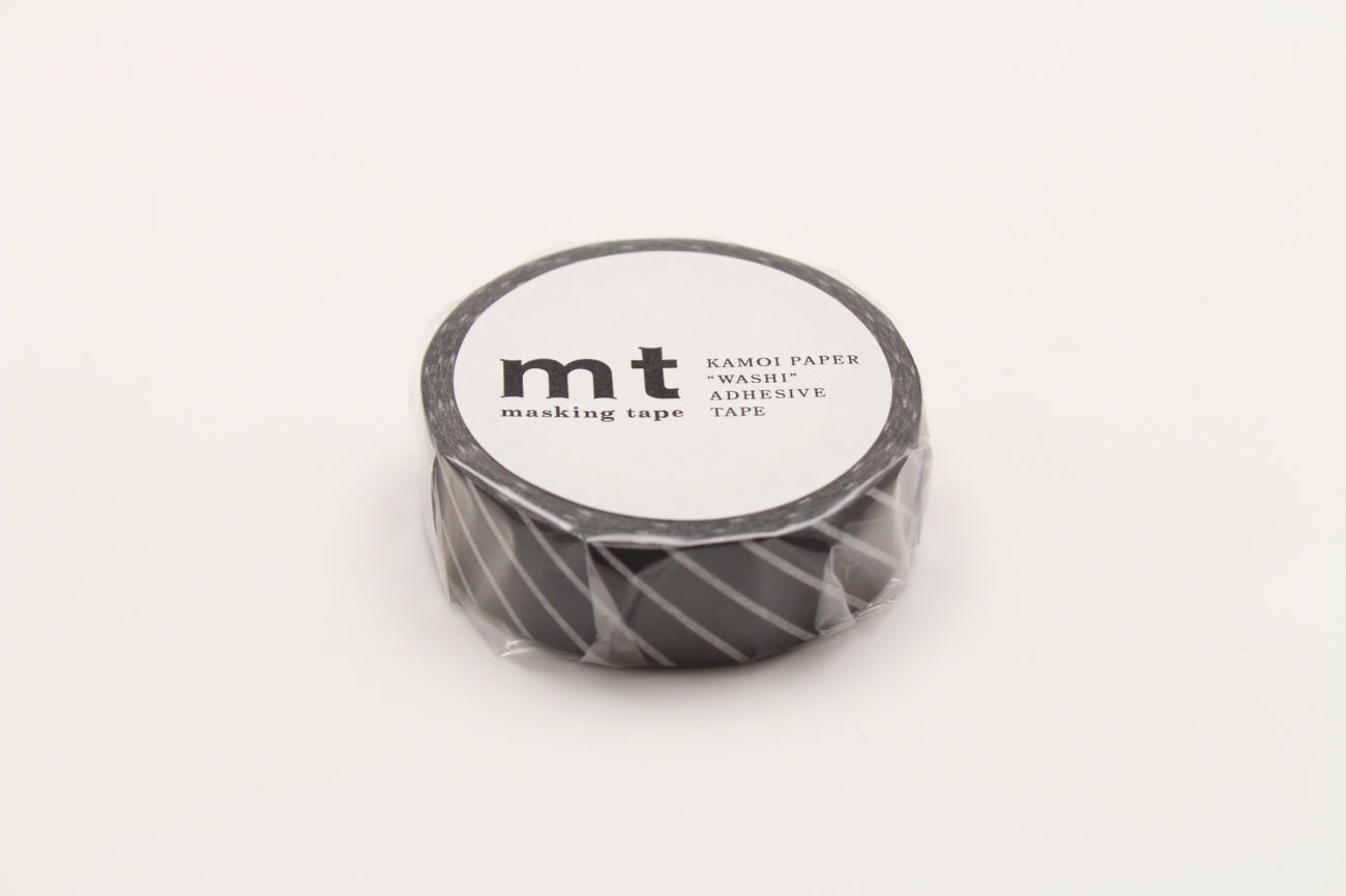mt Washi Tape - 1P Deco - Stripe Black from Penny Black