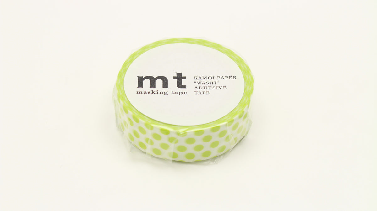 mt Washi Tape - 1P Dot Lime By Penny Black