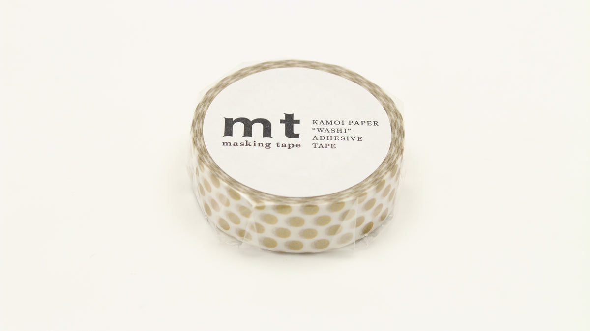 mt Washi Tape - 1P Dot Gold 2 By Penny Black