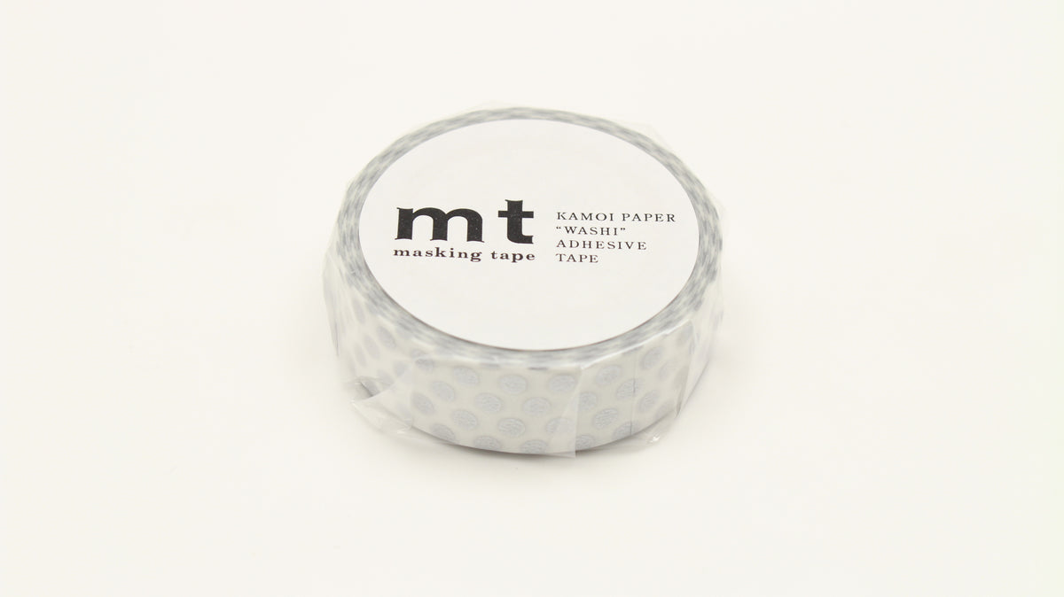 mt Washi Tape - 1P Dot Silver By Penny Black