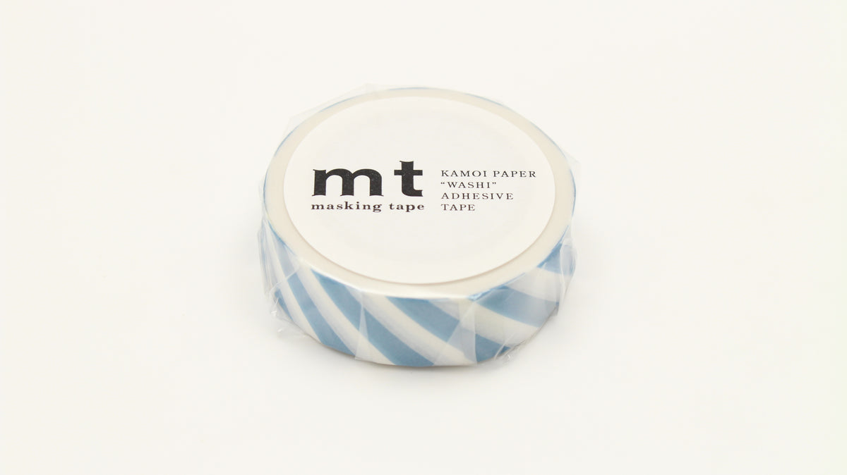 mt Washi Tape - 1P Stripe Grayish Sky By Penny Black