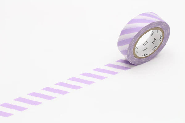 mt Washi Tape - 1P Deco - Stripe Lilac 2 By Penny Black