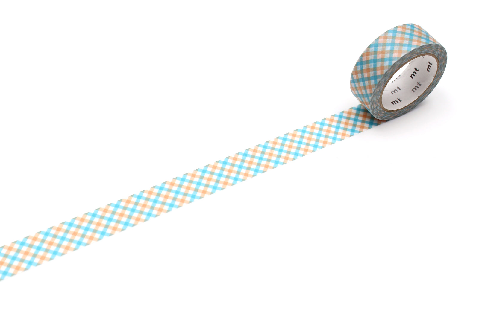 mt Washi Tape - 1P Overlap Checkered Orange by penny black showing tape design