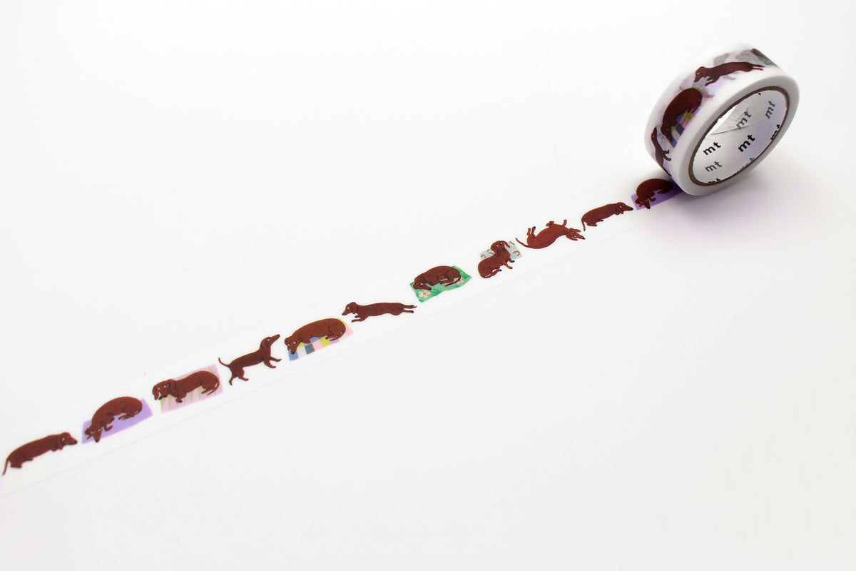 mt Washi Tape - Artist Series - Léa Maupetit Sausage Dog by penny black