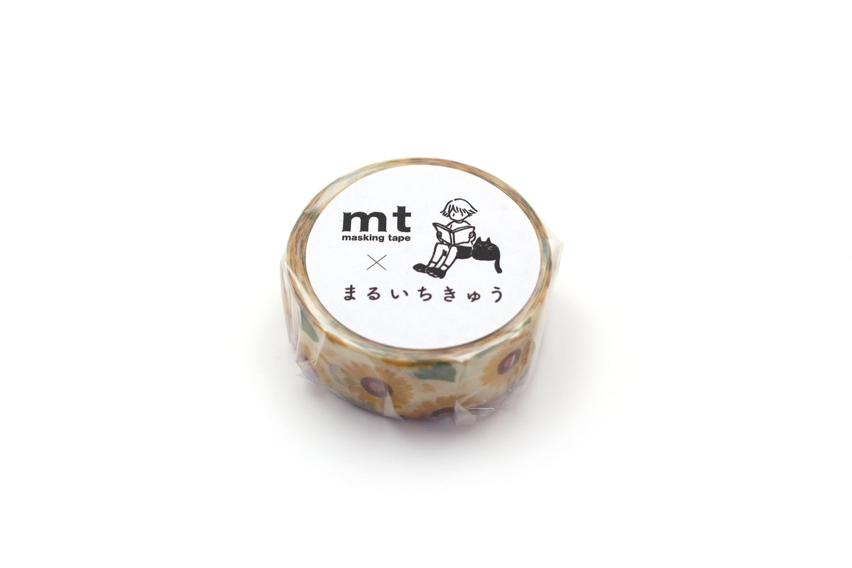 mt Washi Tape - Artist Series - Maruichikyu Sunflower by penny black -  in packaging
