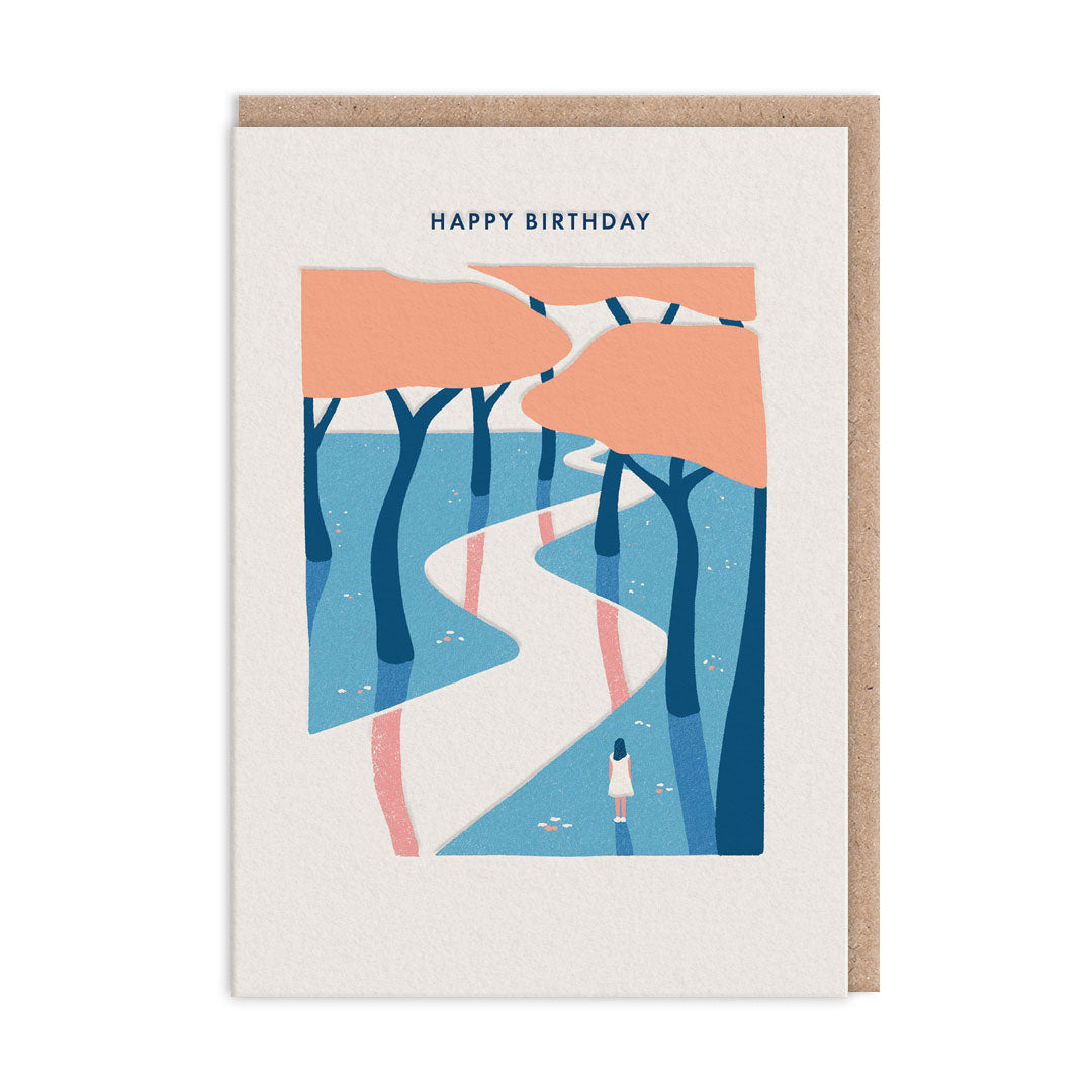 Pink Blossom Trees Birthday Card By Penny Black