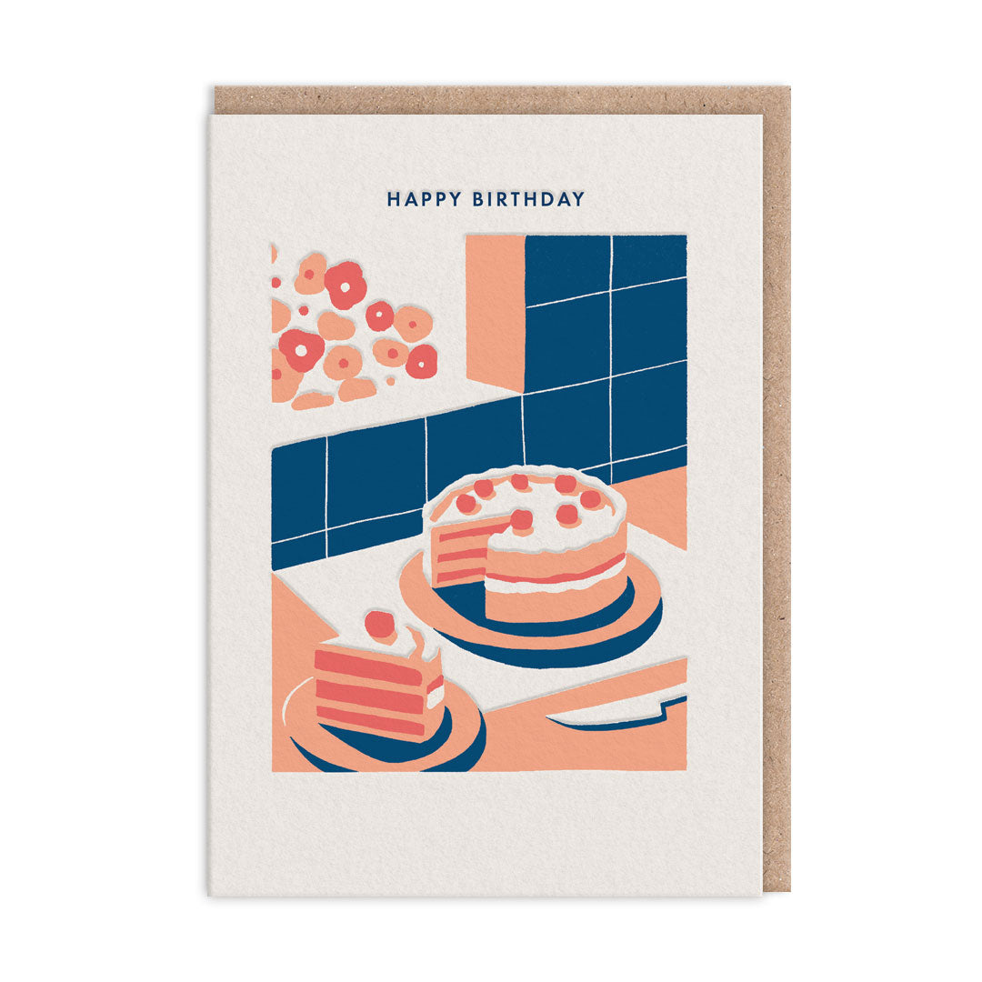 Slice Of Pink Cake Birthday Card By Penny Black