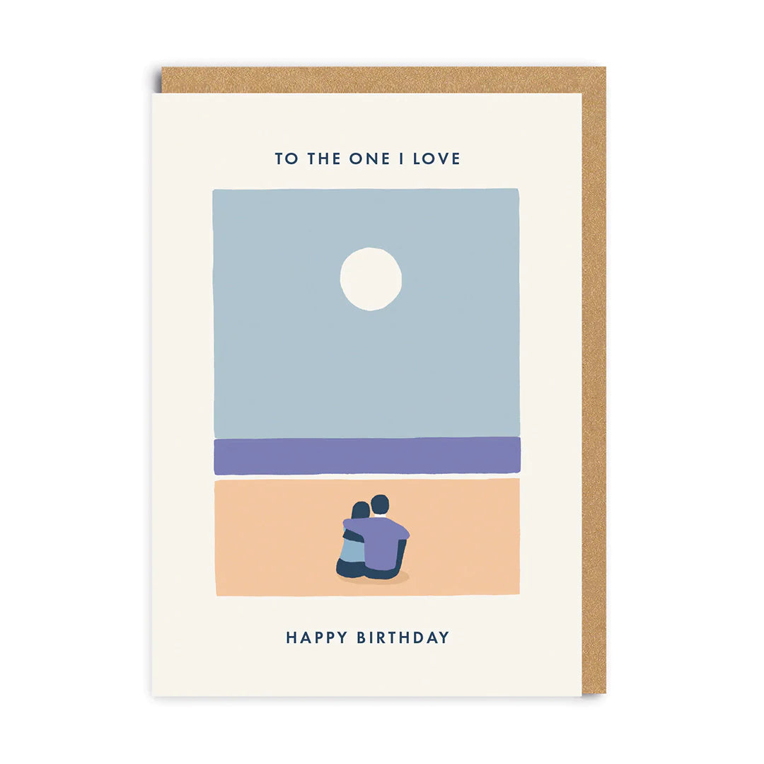 One I Love Beach Miles Tewson Birthday Art Card by penny black