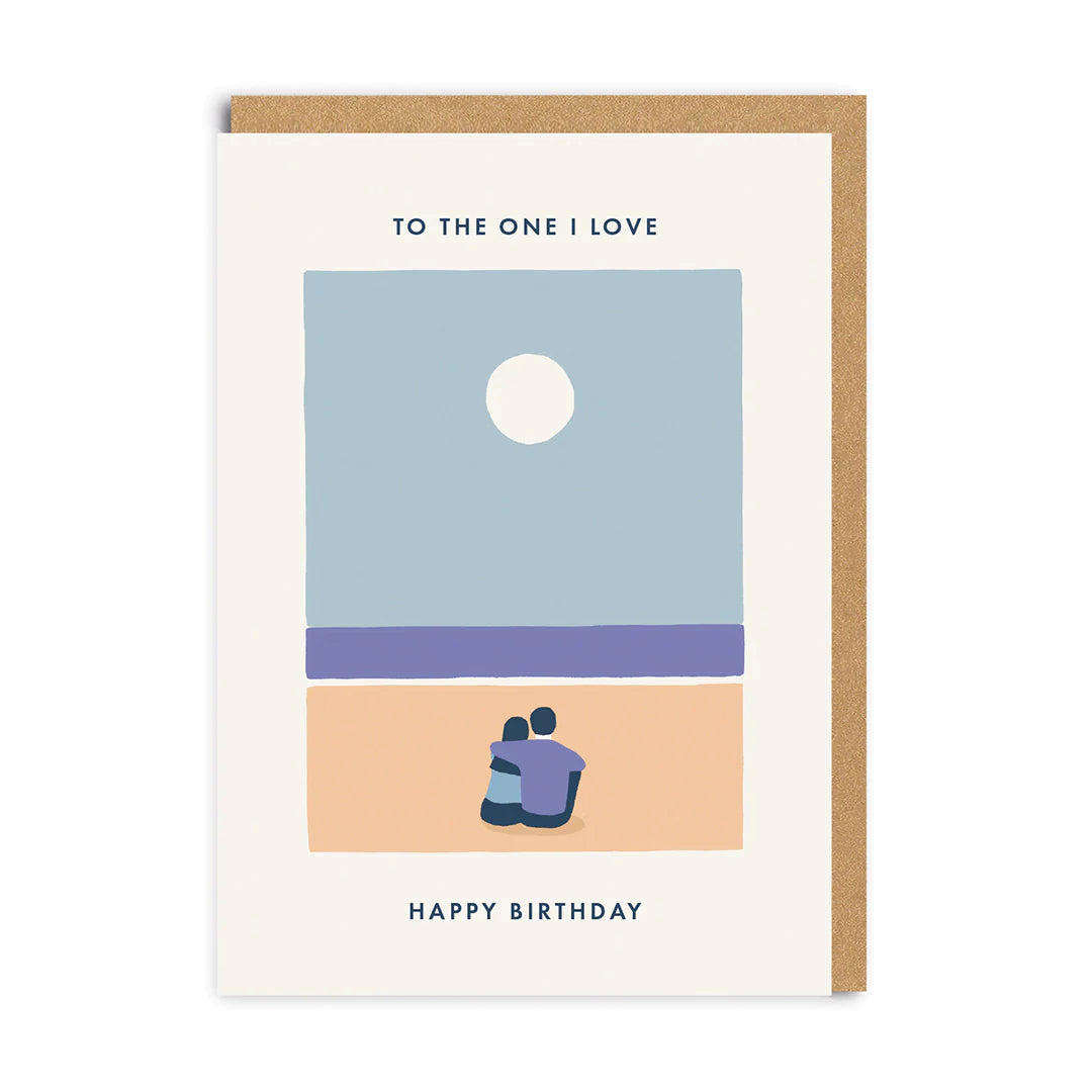 One I Love Beach Miles Tewson Birthday Art Card by penny black