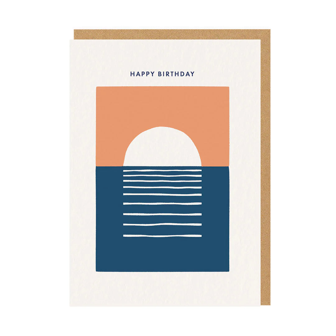 Setting Sun Miles Tewson Birthday Art Card by penny black