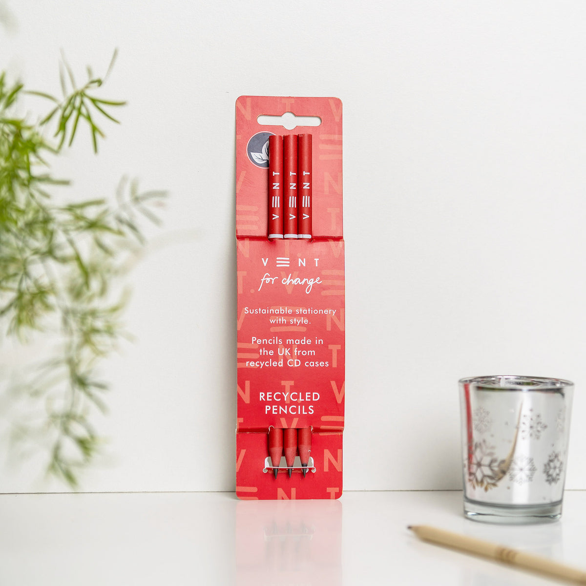 Make a Mark Recycled Pencil Set - 3pk in blood red by penny black