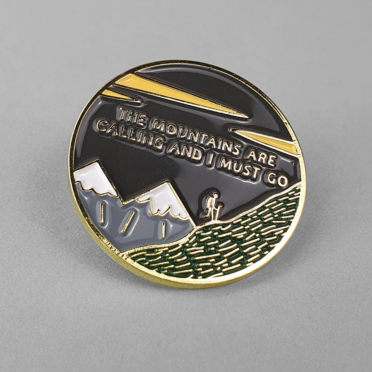 Mountains Are Calling Pin Badge by penny black
