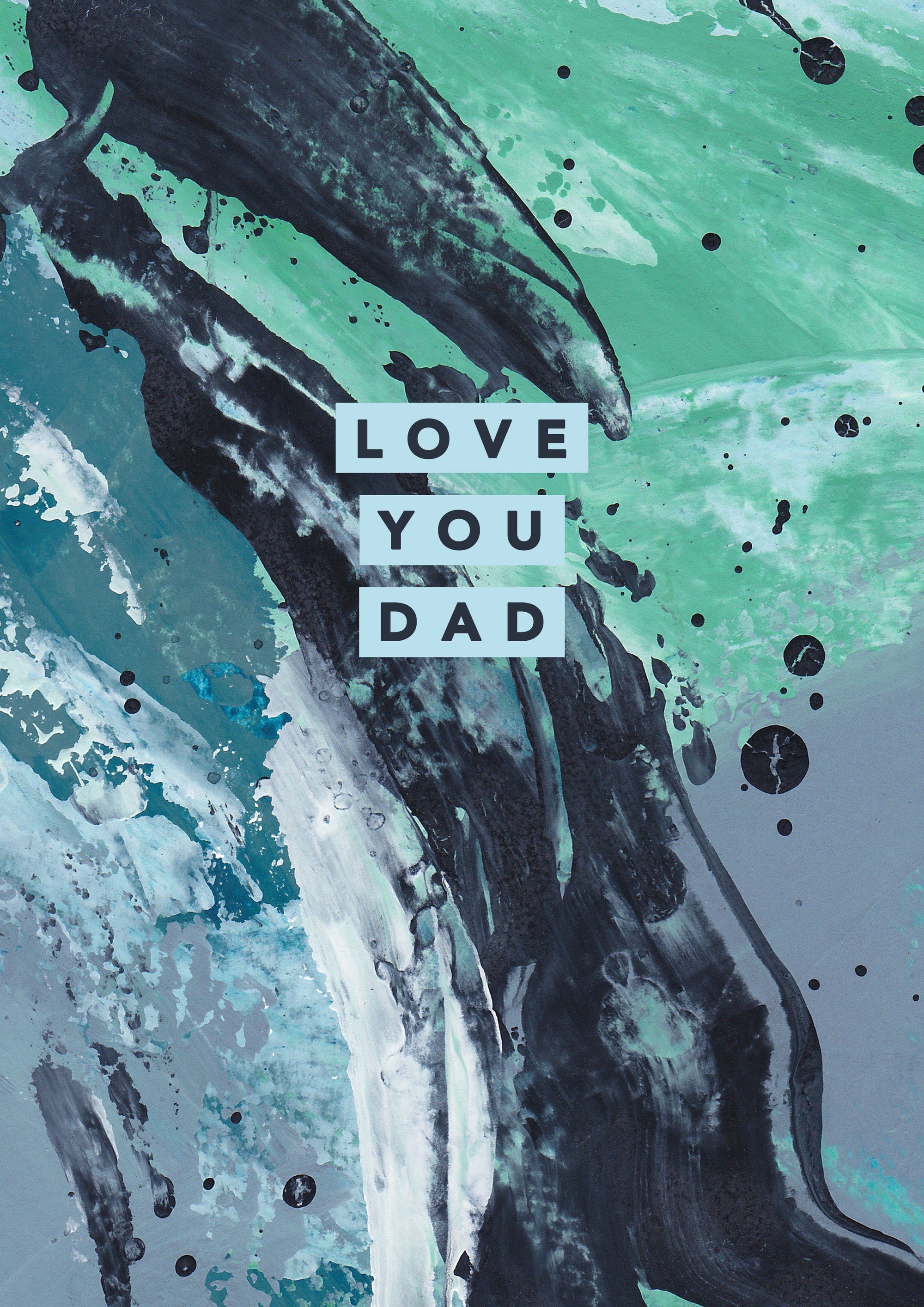 Love You Dad Ocean Marble Father's Day Card by joy jen at penny black